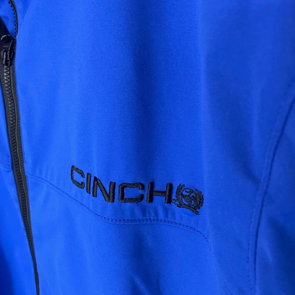 Cinch Blue Men's full zip softshell Jacket with zip pockets large - Picture 4 of 4